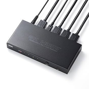サンワサプライ HDMI切替器 4入力/1出力 SW-HDR8K41RC 8K対応HDMI切替器(4入力1出力・Type-C入力対応・リモコン付き